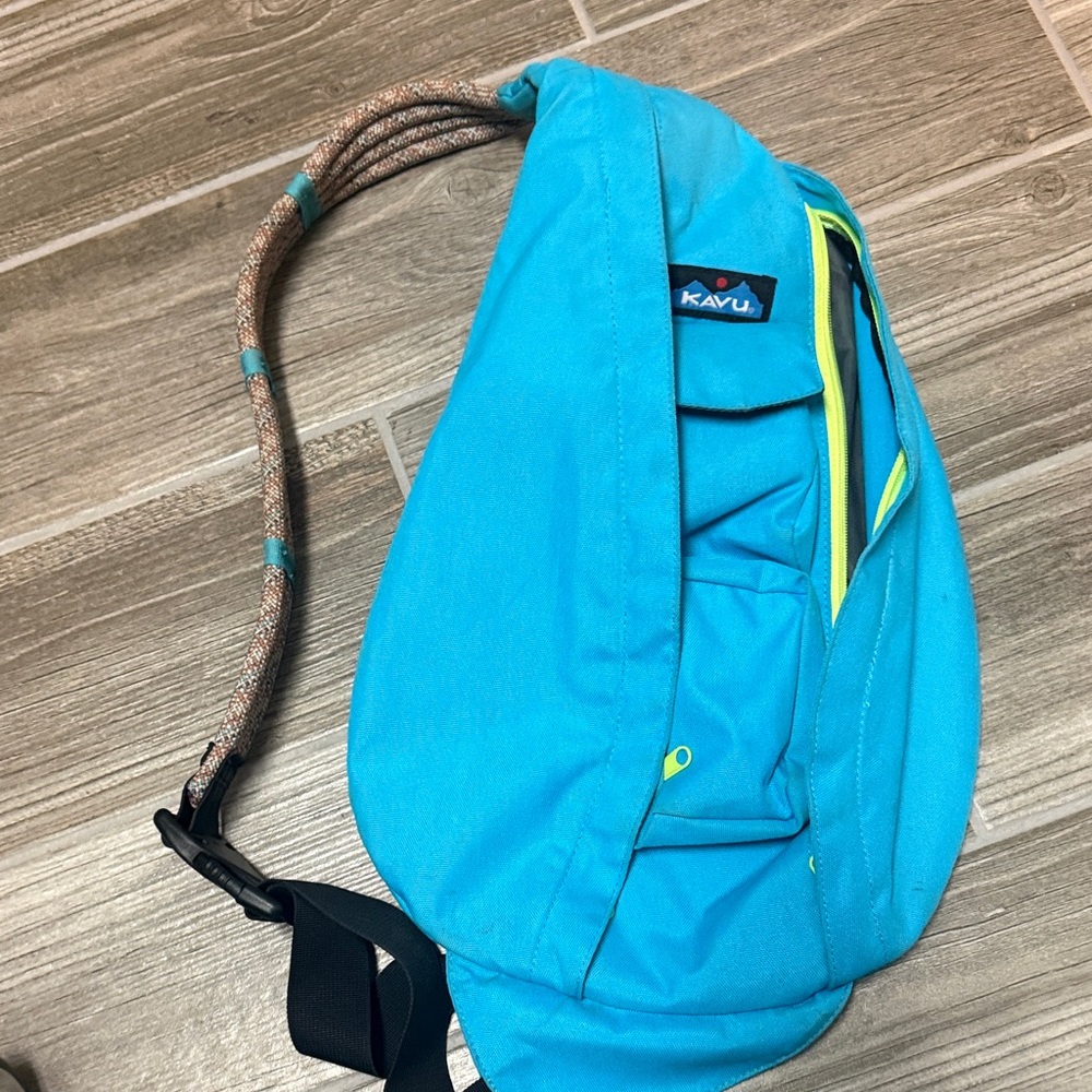 Kavu Turquoise Rope Sling Bag